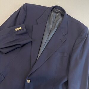 Burberrys Navy Blue Blazer Mens Gold Button Classic Fit Suit Jacket